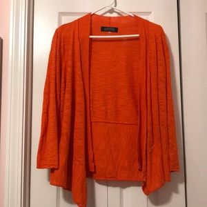 Orange Flowy Cardigan